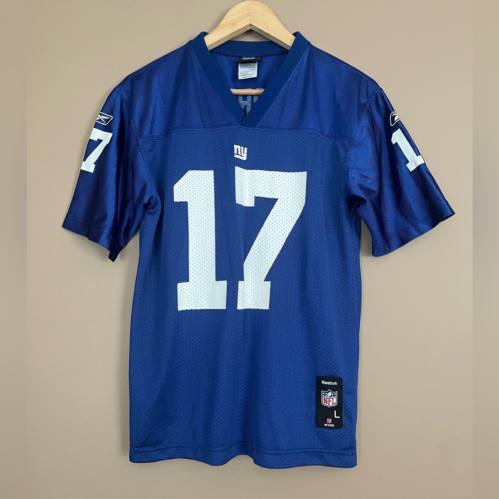 {Reebok x NFL} New York Giants Plaxico Burress Football Jersey - Youth Large